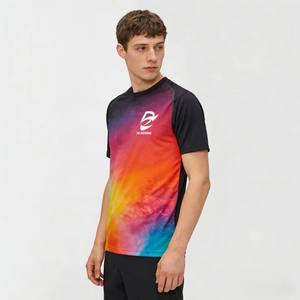 T-shirt de sport pour homme à manches courtes et col rond de haute qualité, séchage rapide, respirant, pour la course à pied, l'entraînement, le basketball, logo personnalisé - Product Image 5