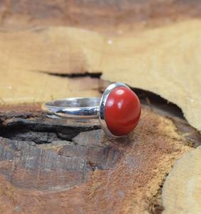 Handmade <b>Statement</b> <b>Ring</b> Fine Jewelry Coral Jasper <b>Rings</b> for Women 925 Sterling Silver <b>Rings</b> Jewelry Handmade <b>Rings</b> Jewelry - Product Image 3