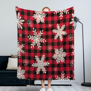 ผ้าห่มถักลายหิมะหิมะฤดูหนาวสำหรับตกแต่งบ้านและการเดินทางไอเดียของขวัญซานต้าลับ - Product Image 1
