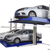 Vente chaude 2 poste ascenseur de voiture parking asymétrique double empileur ascenseur de stationnement