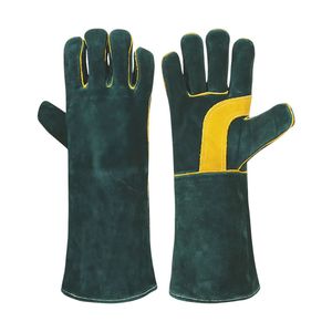 Guantes de soldadura Mig divididos resistentes al fuego para uso industrial de cuero PU guantes de soldador certificados CE de protección transpirable - Product Image 5