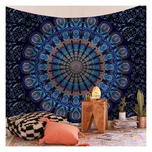 Tapiz indio de meditación, tapiz de Mandala montado en la pared, tela de pared, Alfombra de Yoga psicodélica, decoración Bohemia, algodón con estampado Floral 100% - Product Image 6