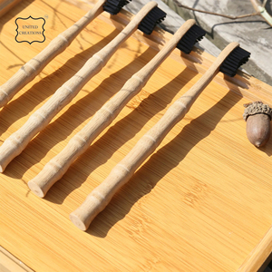 Cepillo de dientes de bambú de cerdas suaves negras logotipo personalizado cepillos de dientes de madera Natural reciclables biodegradables cepillo de dientes de bambú para adultos - Product Image 4