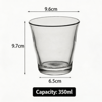 Verre à boire empilable japonais à large ouverture, motif vague, avec impression de logo personnalisé, pour Americano glacé, café au lait, idéal pour café et cadeaux