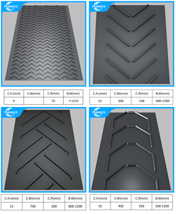 Geniş Genişlikli Chevron Konveyör Bant Desenli Konveyör Bant Doğal Kauçuk Konveyör Bant Yol Frezeleme Endüstrisi İçin - Product Image 4