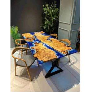 Mesa de Comedor con Incrustaciones de Resina Hecha a Mano Más Vendida para Uso en Restaurantes y Hoteles de Alta Gama Disponible a un Precio Competitivo - Product Image 1
