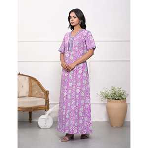 Camisón Rosa Jaal Cómodo, 100% Algodón, Popelina Suave, Cierre con Botones y Cordón, Logotipo Personalizado ODM, Ropa de Dormir, Talla XS - Product Image 4