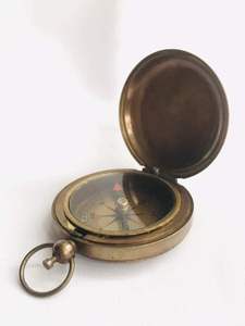 Handmade Brass Rose London Vintage Look Push Button Pocket <b>Compass</b> Direction Finder Magnetic <b>Navigation</b> SolidOEMODMCustom Supply - Product Image 2