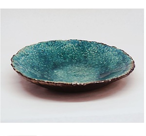 Par de cuencos hechos a mano de 8 pulgadas platos de cerámica cuencos acabado brillante utensilios de cocina y vajilla plateada - Product Image 6