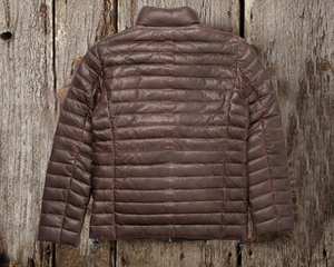 Chaqueta de piel de cordero real para hombre y mujer, chaqueta de cuero PU marrón con costuras Premium de invierno, chaqueta de cuero Premium de alta calidad, MOQs bajos - Product Image 5