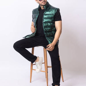 Vêtements de sport col montant respirant bulle doudoune gilet hiver extérieur sans manches qualité Unique gilet bouffant pour hommes - Product Image 4