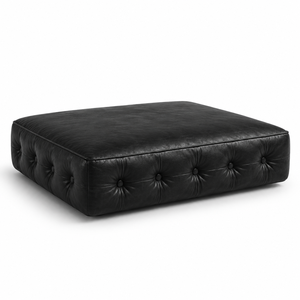 Tufted Square One Seat Leather Dog Bed Pet <b>Sofa</b> Cushion <b>Floor</b> Lounge Bed for Living Room Indoor Use - Product Image 3