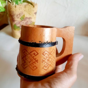 Tradebyd Verres rustiques écologiques faits à la main Charme en bois naturel sur tasse en plastique pour un usage quotidien - Product Image 5