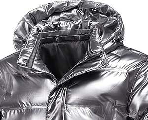 OEM personnalisé, veste en toile à bulles coupe-vent en polyester, bouffant, logo brillant à l'avant, parka matelassée à fermeture éclair pour hommes, imperméable et respirant - Product Image 4