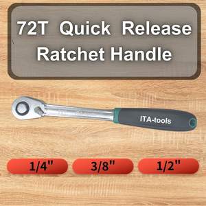 1/4 "3/8" 1/2 "72T ด้ามจับหมุนเร็วพร้อมด้ามจับ2K OEM ODM DIY CR-V เหล็ก - Product Image 2