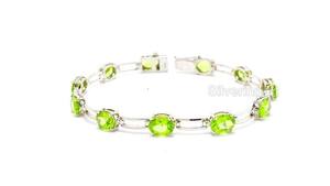 Women's <b>Bracelet</b> Natural Peridot Gemstone August Birthstone wedding Christmas Gift Handmade Jewelry 925 <b>Sterling</b> <b>Silver</b> <b>Bracelet</b> - Product Image 5