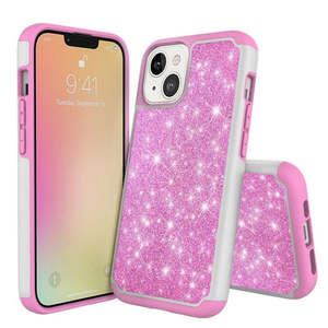 เคส iPhone 13 6.1 นิ้ว iPhone 14 6.1 นิ้ว ใช้ได้กับ iPhone 16E/17E แบบมีประกายสีชมพู - Product Image 1