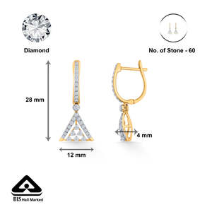 Pendientes de Moda para Mujer - Triada Urbana con Oro y Diamantes - Product Image 6
