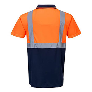 Chemises polo de travail de sécurité à manches courtes réfléchissantes à haute visibilité pour hommes - Product Image 4
