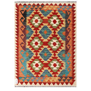 Alfombra Kilim de Maimana, Afganistán, 115 x 83 cm, Alfombras y Conjuntos Tradicionales Afganos - Product Image 1