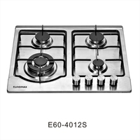 Cuisinière à gaz 4 brûleurs OEM/ODM en acier inoxydable, plaque de cuisson à gaz encastrable, cuisinière à gaz pour cuisine domestique