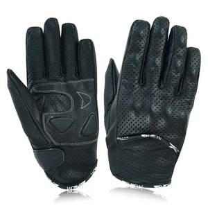 Gants de motocross en cuir légers à doigts entiers, respirants, à enfiler, unisexes, pour la conduite en extérieur - Product Image 1