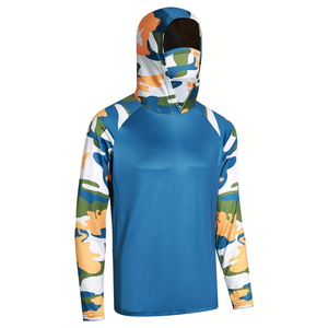 Jersey confortable et respirant sweats à capuche de pêche pour hommes à manches courtes et longues sweat à capuche de pêche décontracté hommes chemise de pêche - Product Image 3
