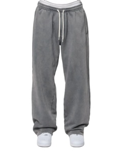 Pantalones Casuales de Alta Calidad, Libres de Impuestos en la UE y EE. UU., Estilo Urbano, Acampanados, de Algodón Crudo, Pierna Ancha, Holgados, para Hombre - Product Image 1