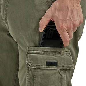 Pantalon cargo 100% coton personnalisé en gros nouveau style décontracté simple cordon de serrage léger 6 poches - Product Image 5