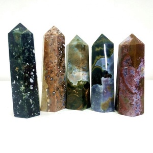 Chrysocolla QUARTZ Tower Obelisk สำหรับการรักษาเรกิและฮวงจุ้ยงานฝีมือคริสตัลโบราณ - Product Image 1