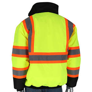 Chaqueta de Trabajo de Invierno Personalizada con Cuello Alto y Capucha, Chaqueta de Seguridad para la Construcción, Reflectante, Impermeable, con Luces LED - Product Image 2