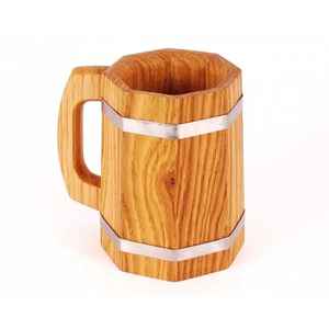 Vasos de madera de cerámica elegantes, tazas de exportador indio para café, té, cerveza con bandejas para fiestas de Acción de Gracias y Navidad - Product Image 6