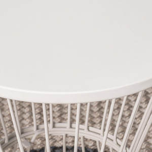 Mesa auxiliar de alambre de metal redonda elegante mesa de centro elegante para interiores de sala de estar de dormitorio - Product Image 4