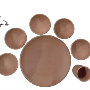 Набор из терракотовой глины ручной работы, набор тхали, экологически чистая посуда, Лидер продаж, 2024