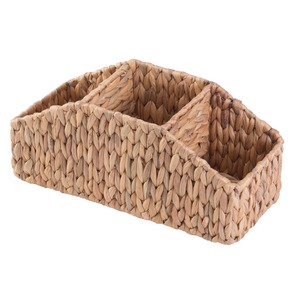 Caja de almacenamiento trapezoidal de 3 compartimentos, hecha a mano con jacinto de agua, ecológica, natural, para decoración del hogar, venta al por mayor desde Vietnam - Product Image 3