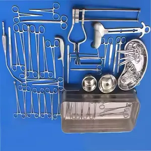 Kit d'instruments chirurgicaux professionnels pour césarienne, 59 pièces, acier inoxydable, certifié CE - Product Image 6