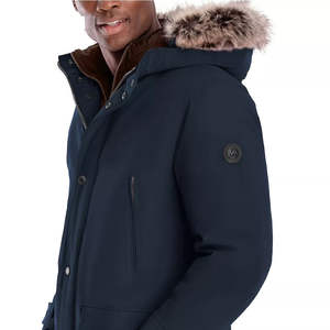 Veste parka pour homme grande taille, imperméable, pour l'extérieur, toute l'hiver, coupe-vent, capuche réglable, vêtement d'extérieur épais, style long - Product Image 3
