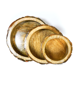 Envío rápido restaurante uso cargador de madera placa fiesta de cumpleaños vajilla cargador placa buena calidad para la venta - Product Image 1