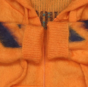 2026 Custom Mohair Knitted Hoodie Dropped Shoulder Jacquard Knitwear Winter Fluffy Wool Sweaters Unisex Customized Moahir Hoodie - Product Image 4