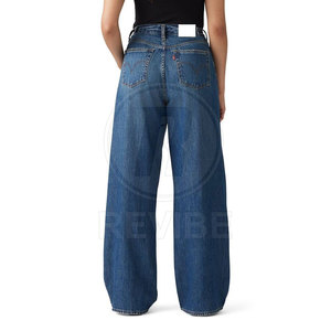 Vaqueros Anchos y Elegantes para Mujer, Estilo Casual de Invierno, Transpirables, 100% Algodón, Personalizables para Uso Diario y Cómodos - Product Image 3