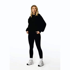 Sudadera con capucha personalizable para mujer Jersey Mezcla de manga larga de algodón suave Sudadera con capucha de gran tamaño con impresión de logotipo personalizado - Product Image 6