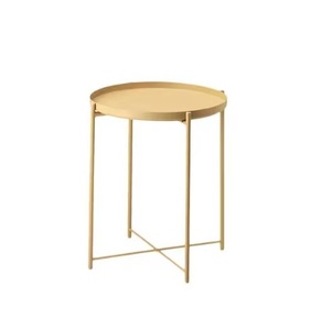 Tables en métal de style minimaliste, cadre solide avec revêtement en poudre antique, idéal pour la décoration d'intérieurs rétro - Product Image 1