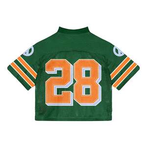 Loose Fit Unisex Estilo Retro Crop Mesh Fútbol Jersey Personalizado Número Imprimir Oversized Summer Streetwear Camisas - Product Image 2