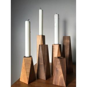 Acacia Wood Pillars <b>Candlestick</b> Stand Decorative Tabletop Candle <b>Holder</b> Christmas Holiday Decoration <b>Candlestick</b> <b>Holder</b> Gift Set - Product Image 1