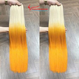 Extensiones de cabello humano Remy vietnamita Trama Cabello Hueso Paquetes rectos Ombre y Piano Color Paquetes de cabello doble dibujado - Product Image 5