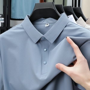 OEM Custom logo T-<b>shirt</b> High Quality Plain Short Sleeve Golf <b>Shirt</b> Quick Drying Breathable Seamless Polo <b>Shirt</b> for Men - Product Image 5