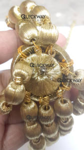 Borla Decorativa Hecha a Mano con Cuentas y Flecos de Bellota, Borla Dorada para Vestimentas, Iglesia, Moda y Venta al por Mayor - Product Image 6