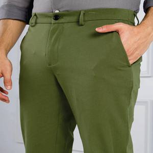 กางเกงขาตรงทรงสลิมฟิตสำหรับผู้ชายกางเกงชิโนผ้าทอลายทแยงผ้าคอตตอนสไตล์ USA - Product Image 2