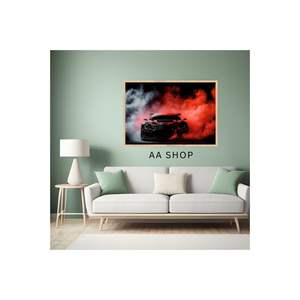 <b>Large</b> Size 70x50cm MDF Table Colorful Fade Quality <b>Printing</b> <b>Frame</b> Wall Accents for Cars - Product Image 2