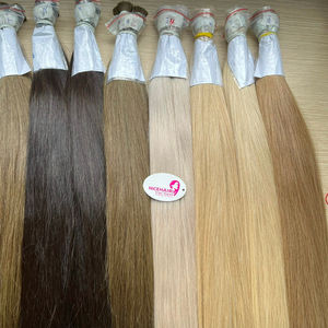 Produit chaud de haute qualité Extension de cheveux blonds Cheveux humains Couleurs personnalisées Extensions de cheveux en vrac Exportation du Vietnam - Product Image 1